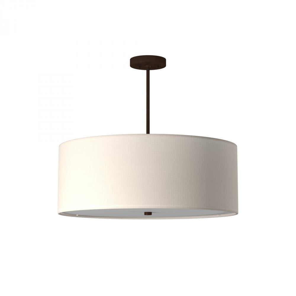 Justice Design Group CLASSIC FAMILY FAB-9592-WHTE-DBRZ-LED6-4200 Pendant - Bronze