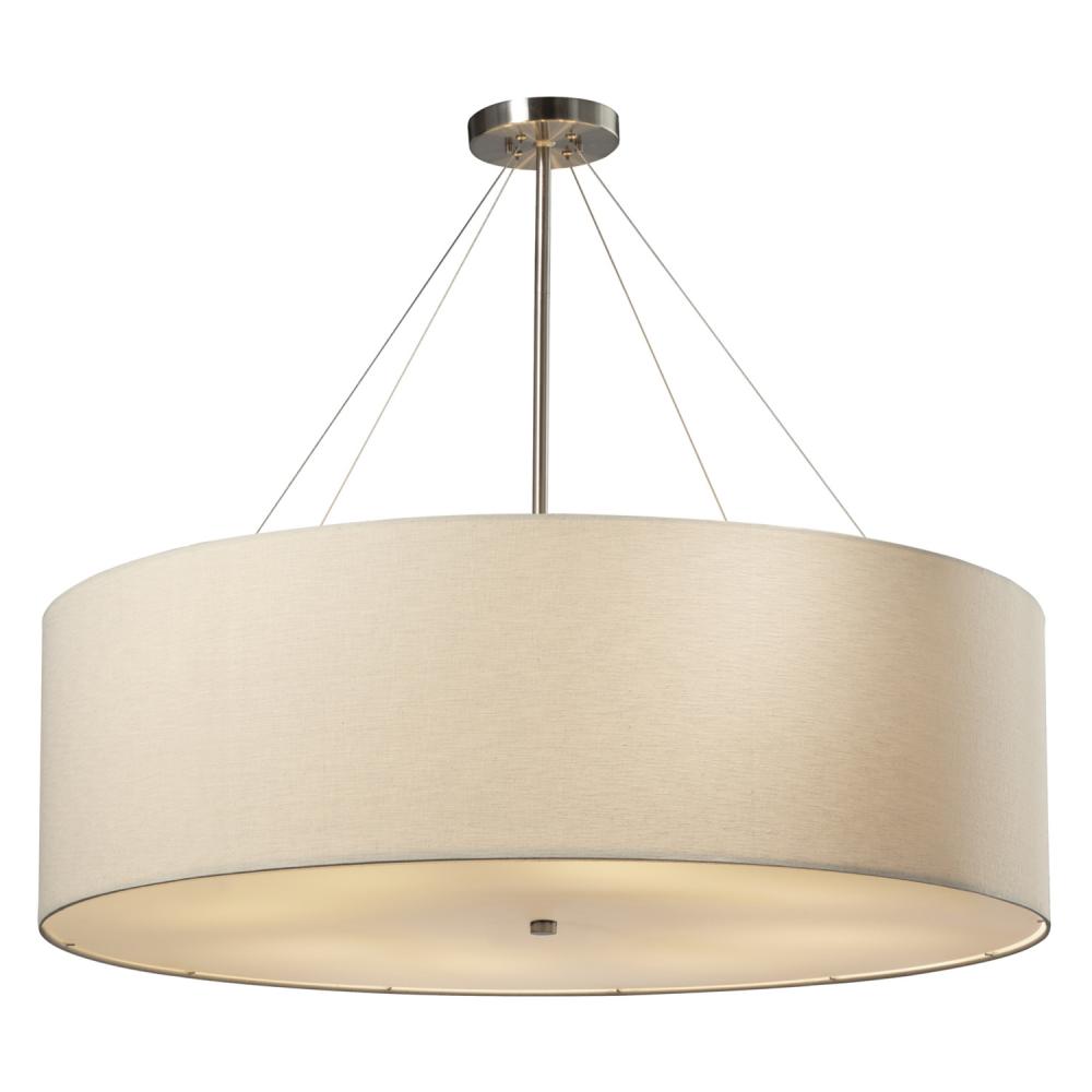 Justice Design Group CLASSIC FAMILY FAB-9594-CREM-NCKL-LED8-5600 Pendant - Nickel