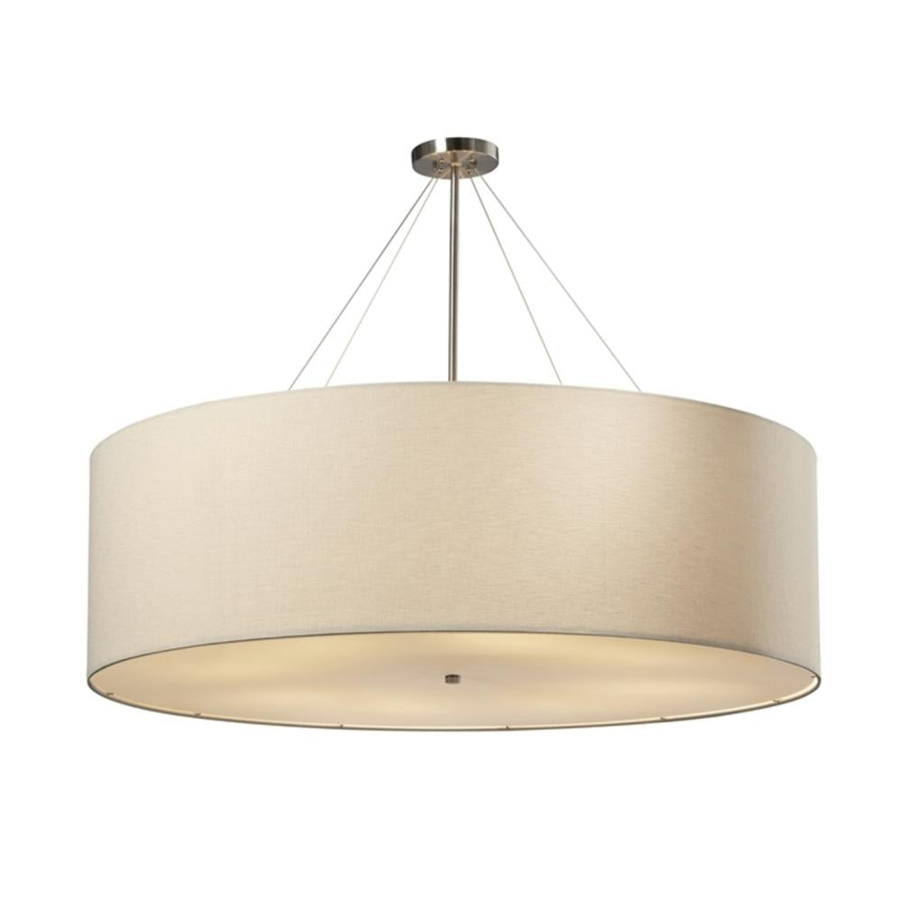 Justice Design Group CLASSIC FAMILY FAB-9597-CREM-NCKL-LED8-5600 Pendant - Nickel