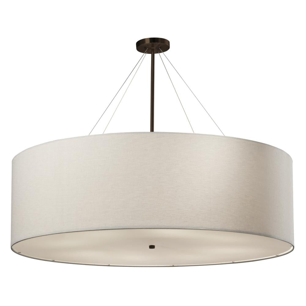 Justice Design Group CLASSIC FAMILY FAB-9597-WHTE-DBRZ-LED8-5600 Pendant - Bronze