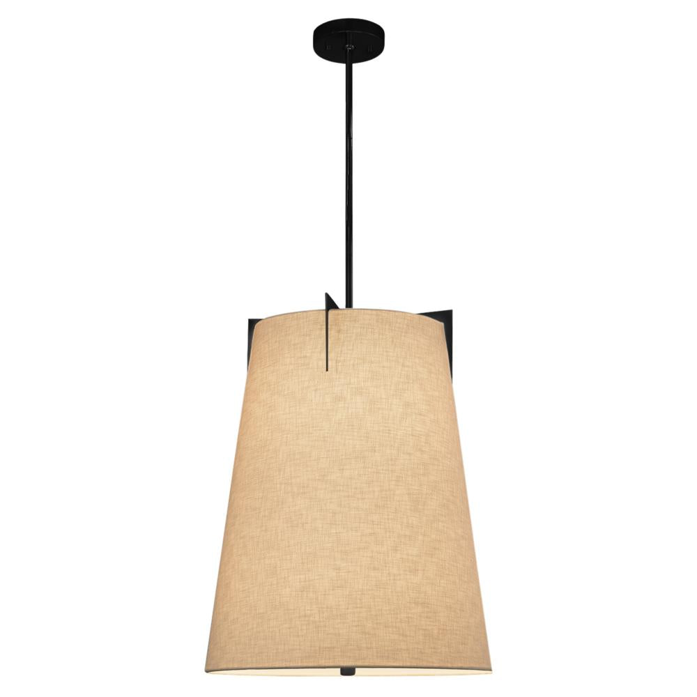 Justice Design Group MIDTOWN FAMILY FAB-9600-CREM-MBLK Pendant Traditional - Black