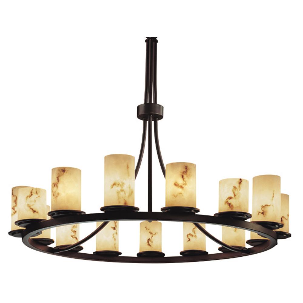 Justice Design Group DAKOTA FAMILY FAL-8715-10-DBRZ Chandelier Traditional - Bronze