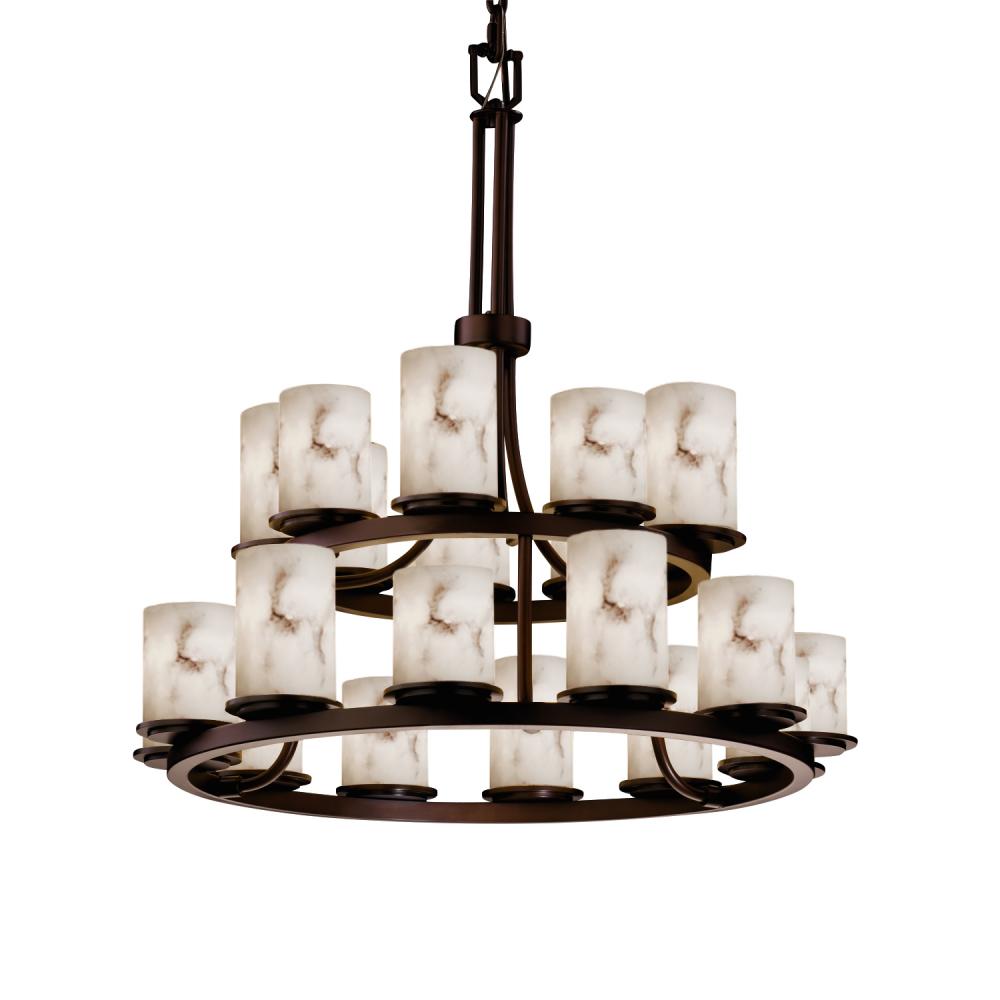 Justice Design Group DAKOTA FAMILY FAL-8767-10-DBRZ Chandelier Traditional - Bronze