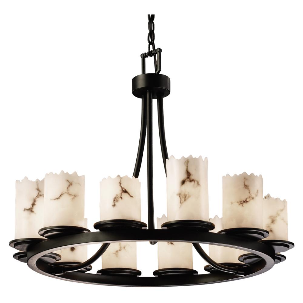 Justice Design Group DAKOTA FAMILY FAL-8768-12-MBLK Chandelier Traditional - Black