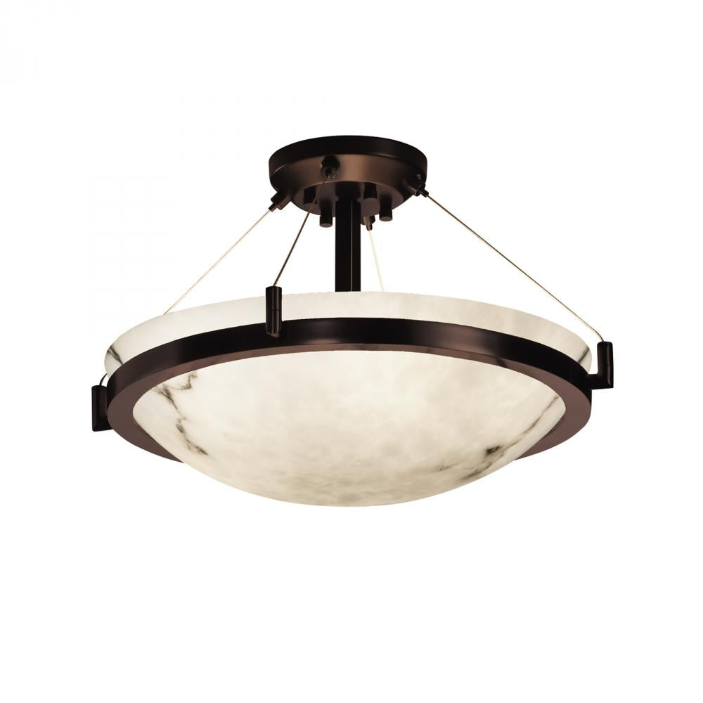 Justice Design Group RING FAMILY FAL-9681-35-DBRZ Semi Flush Mt Traditional - Bronze