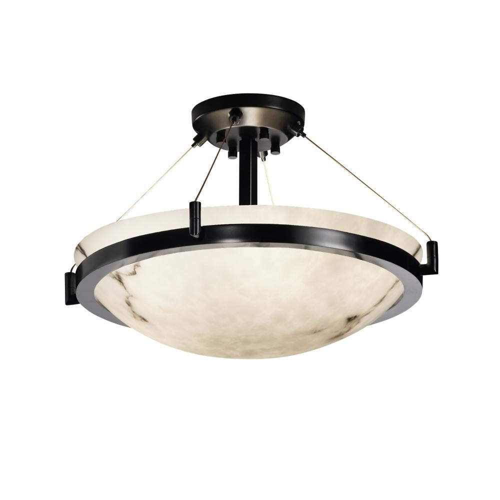 Justice Design Group RING FAMILY FAL-9681-35-MBLK Semi Flush Mt Traditional - Black