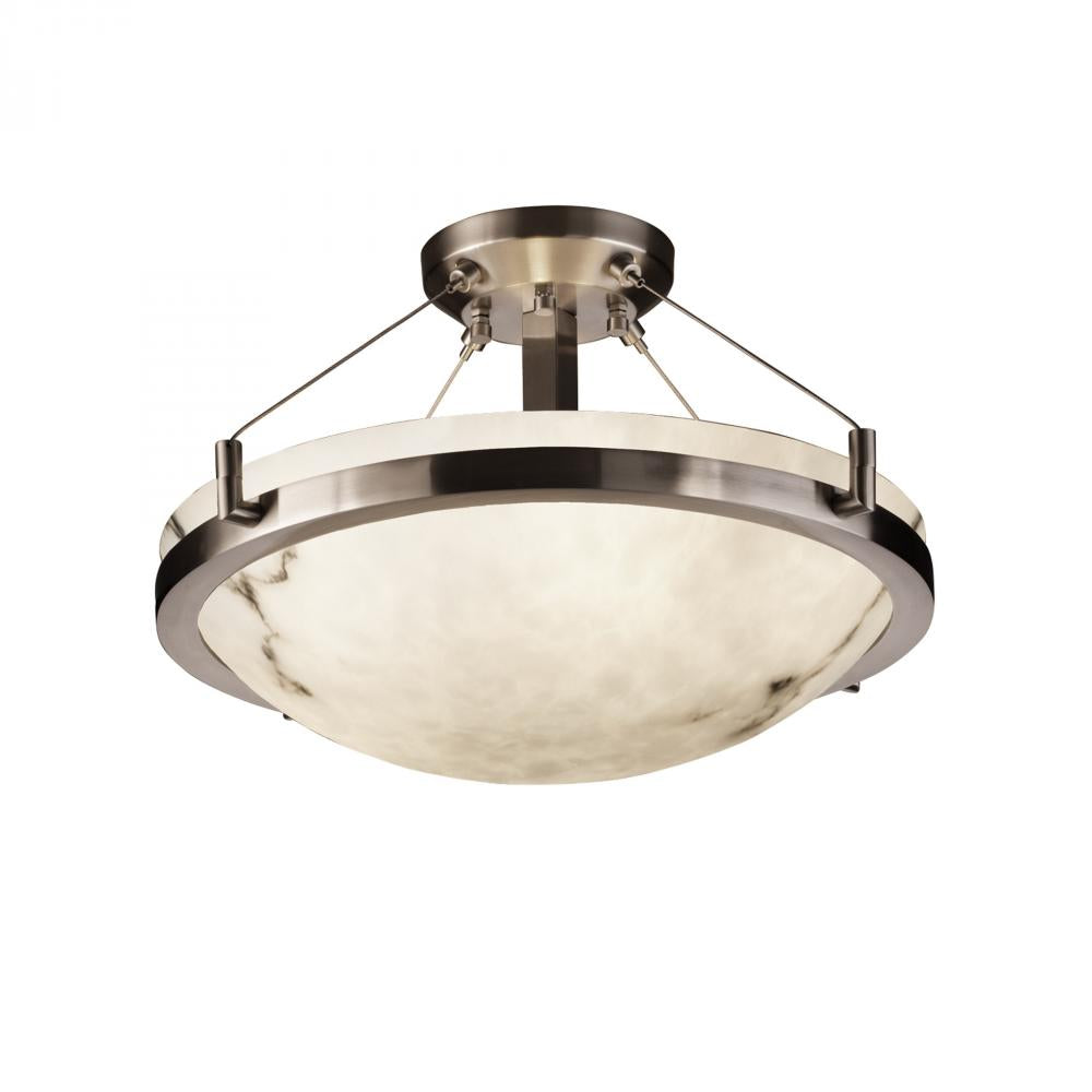 Justice Design Group RING FAMILY FAL-9681-35-NCKL Semi Flush Mt Traditional - Nickel