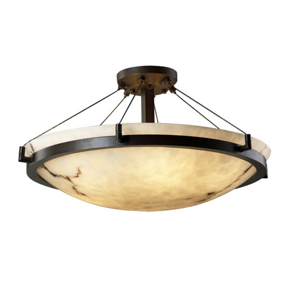 Justice Design Group RING FAMILY FAL-9682-35-DBRZ Semi Flush Mt Traditional - Bronze