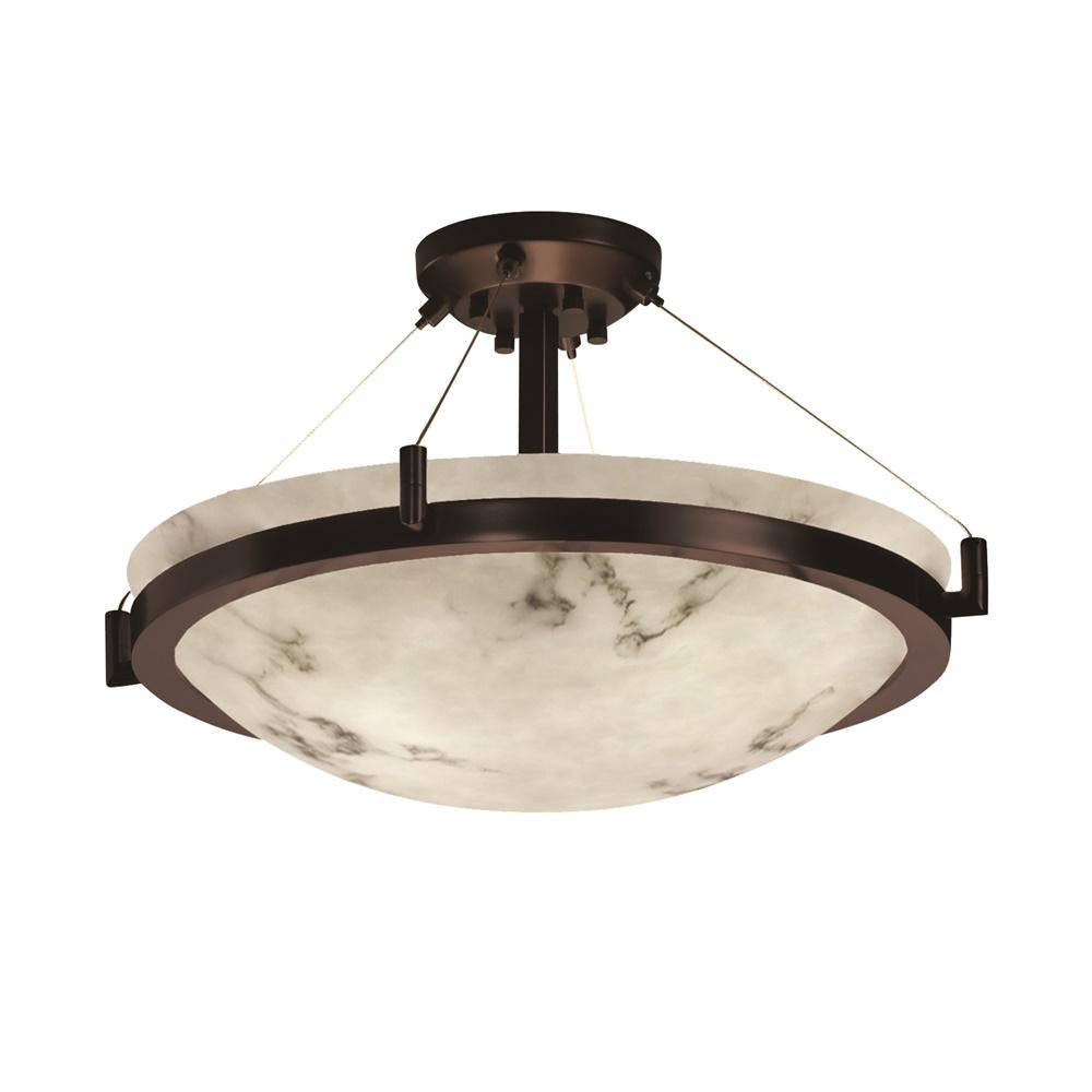 Justice Design Group RING FAMILY FAL-9684-35-DBRZ Semi Flush Mt Traditional - Bronze