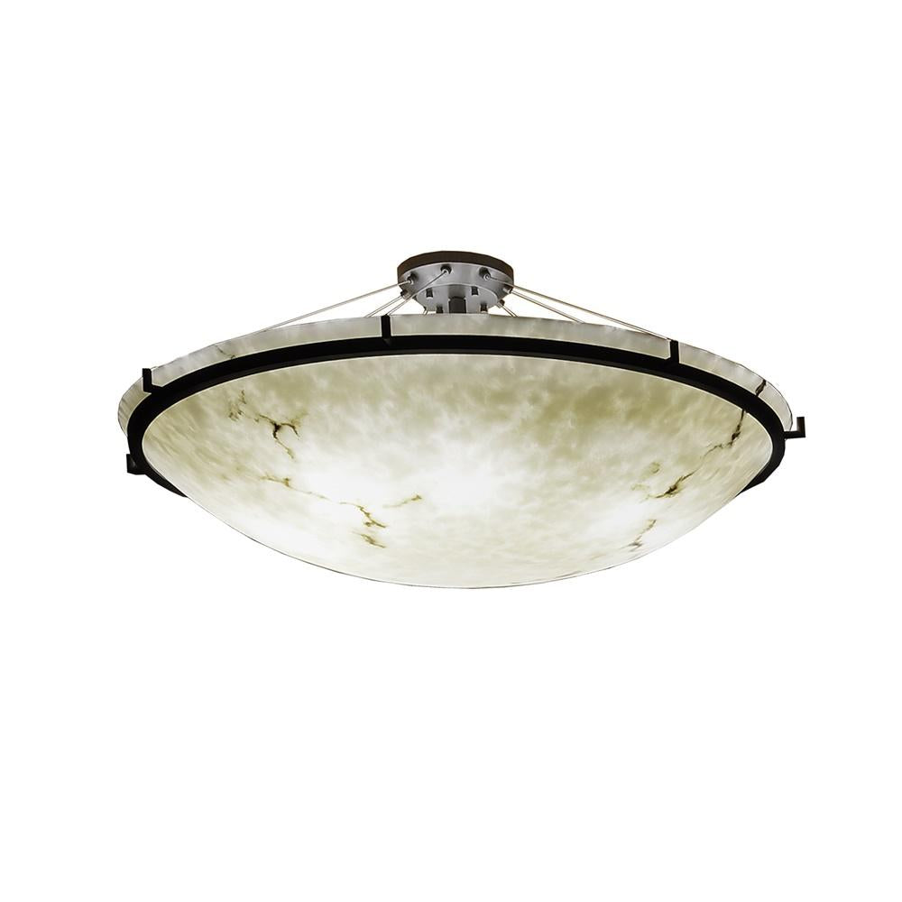 Justice Design Group RING FAMILY FAL-9687-35-DBRZ Semi Flush Mt Traditional - Bronze