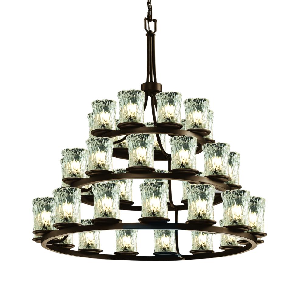 Justice Design Group DAKOTA FAMILY GLA-8712-16-CLRT-DBRZ Chandelier Transitional - Bronze