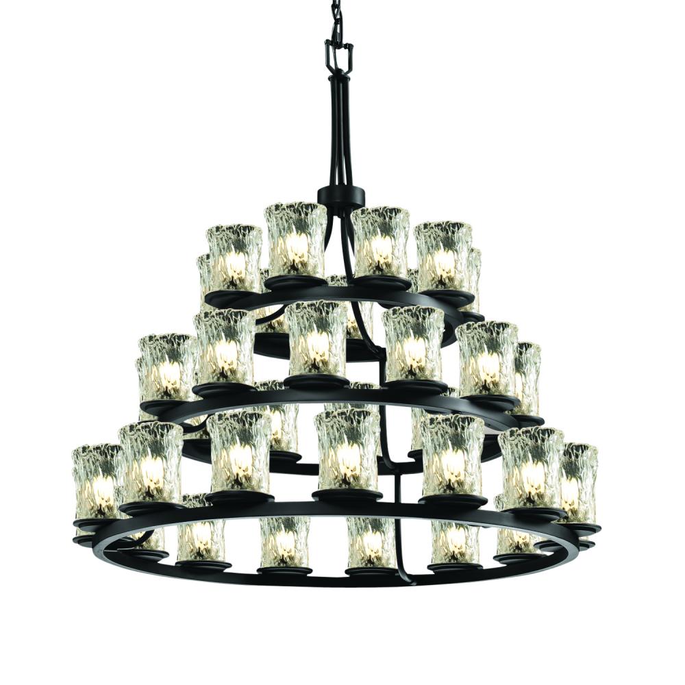 Justice Design Group DAKOTA FAMILY GLA-8712-16-CLRT-MBLK Chandelier Transitional - Black