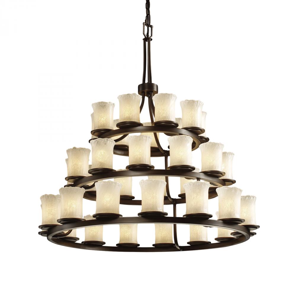 Justice Design Group DAKOTA FAMILY GLA-8712-16-WHTW-DBRZ Chandelier Transitional - Bronze