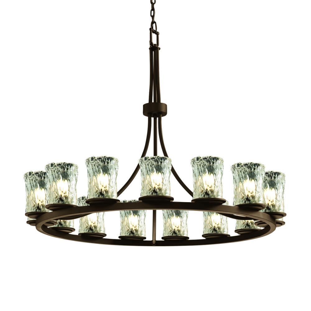 Justice Design Group DAKOTA FAMILY GLA-8715-16-CLRT-DBRZ Chandelier Transitional - Bronze