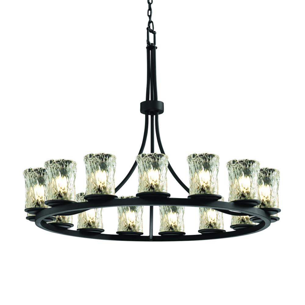 Justice Design Group DAKOTA FAMILY GLA-8715-16-CLRT-MBLK Chandelier Transitional - Black