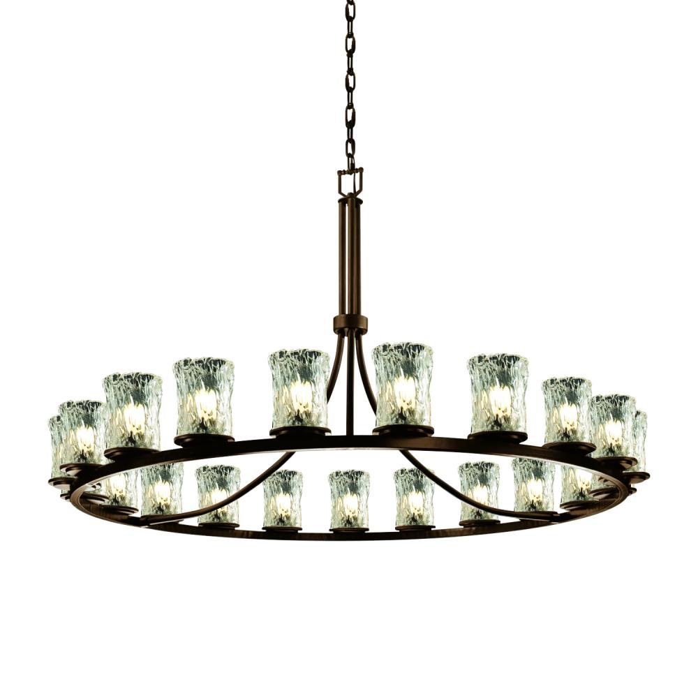 Justice Design Group DAKOTA FAMILY GLA-8716-16-CLRT-DBRZ Chandelier Transitional - Bronze