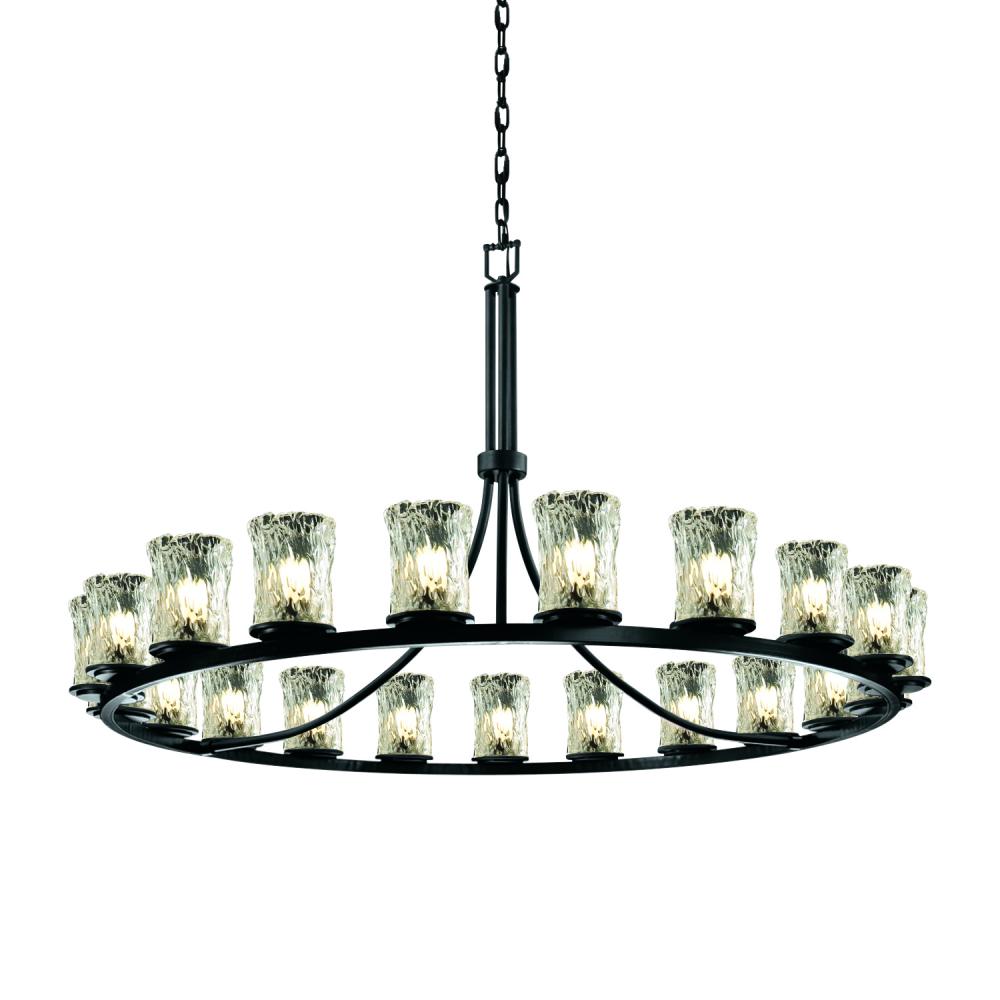 Justice Design Group DAKOTA FAMILY GLA-8716-16-CLRT-MBLK Chandelier Transitional - Black