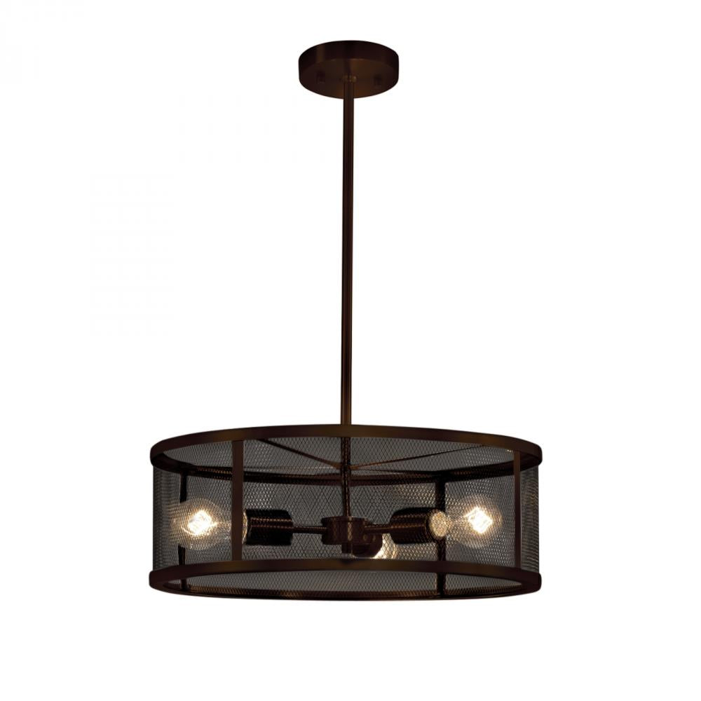 Justice Design Group WIRE MESH FAMILY MSH-9551-DBRZ Pendant Transitional - Bronze