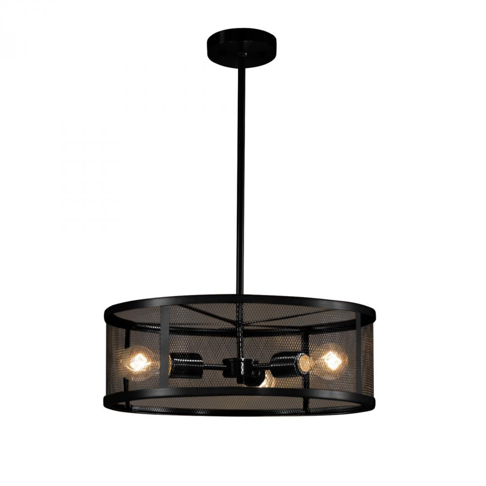 Justice Design Group WIRE MESH FAMILY MSH-9551-MBLK Pendant Transitional - Black