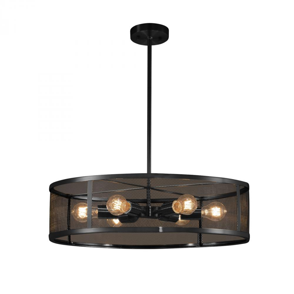 Justice Design Group WIRE MESH FAMILY MSH-9552-MBLK Pendant Transitional - Black