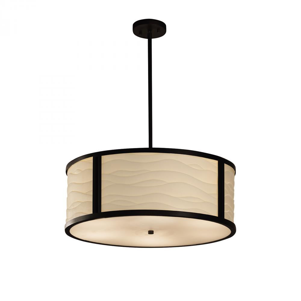 Justice Design Group TRIBECA FAMILY PNA-9542-WAVE-MBLK-LED5-5000 Pendant - Black