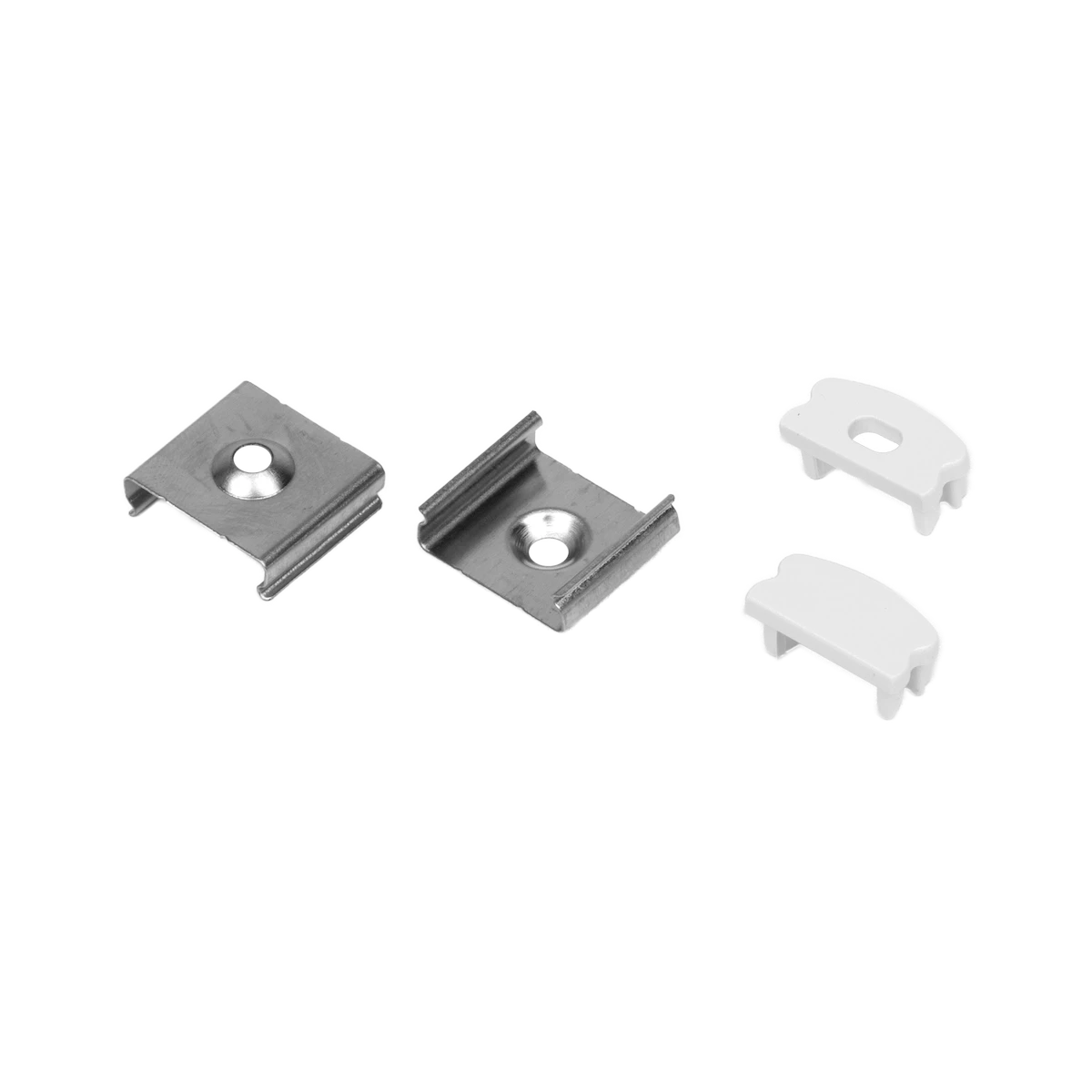 Accessory 5-Pack for Economy Bundles: End Cap w/hole, End Cap w/o hole, Mounting Clips