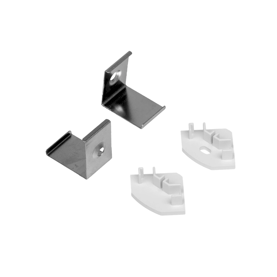 Accessory 5-Pack for Economy 45 Bundles: End Cap w/hole, End Cap w/o hole, Mounting Clips