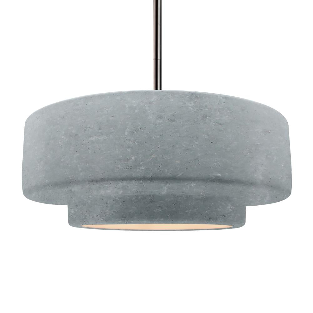 Justice Design Group RADIANCE CER-6545-CONC-NCKL-RIGID-LED1-700 Pendant - Concrete