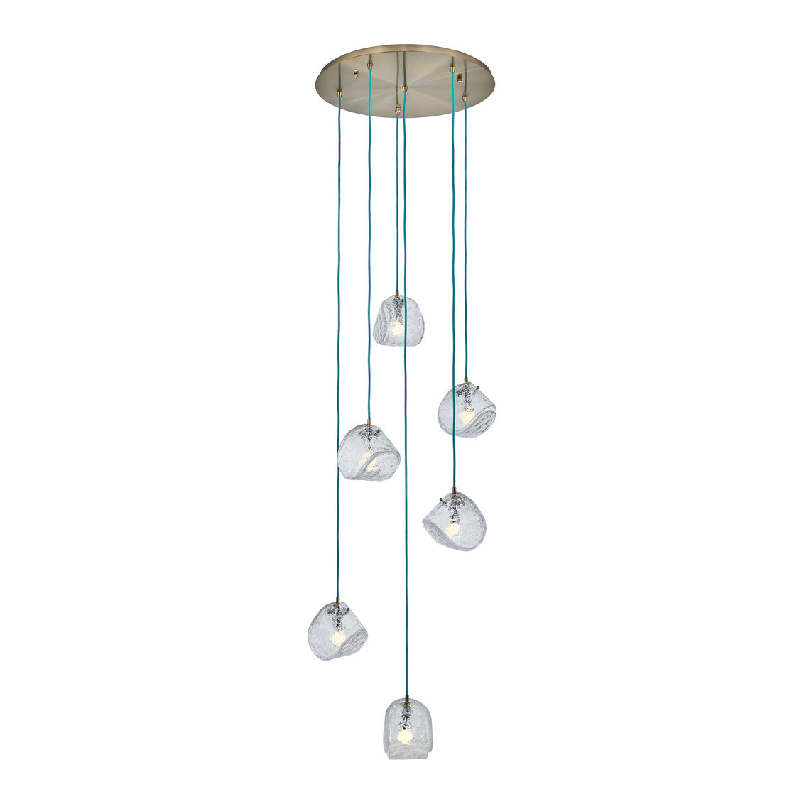 Pallina 24-in 6 Light (40-watt) Winter Brass Chandelier