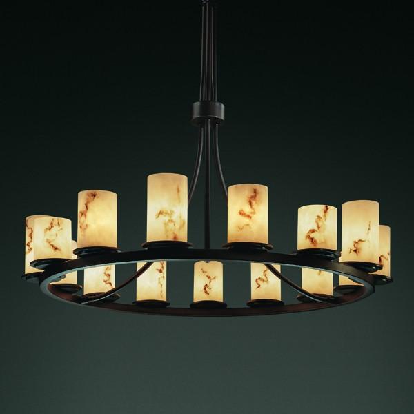 Justice Design Group DAKOTA FAMILY FAL-8715-10-MBLK Chandelier Traditional - Black