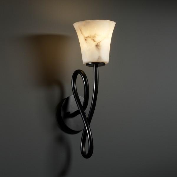 Justice Design Group CAPELLINI FAMILY FAL-8911-20-MBLK Sconce Traditional - Black