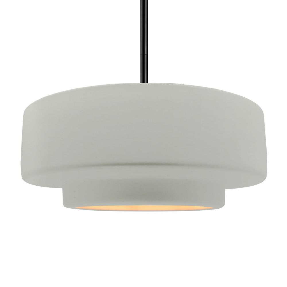 Justice Design Group RADIANCE CER-6545-MTGD-MBLK-RIGID-LED1-700 Pendant - Matte White With Champagne Gold Internal