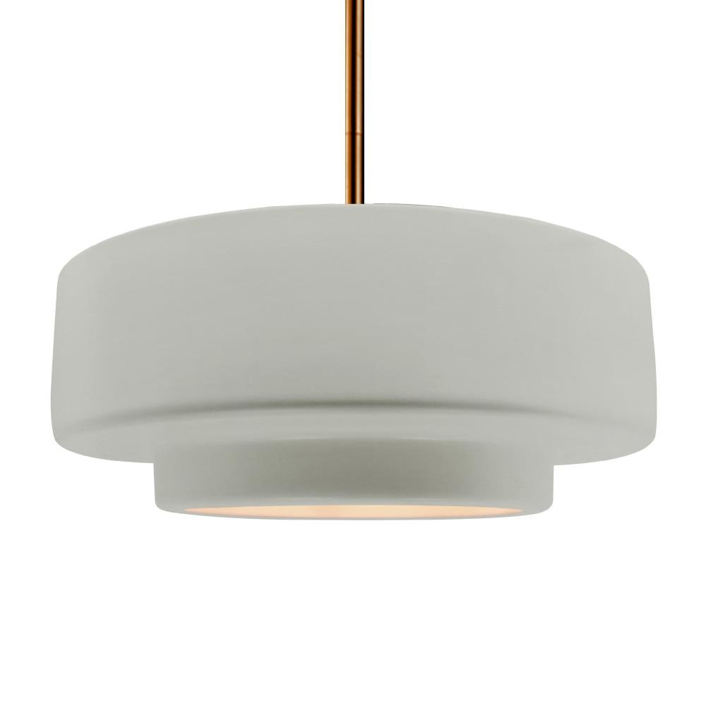 Justice Design Group RADIANCE CER-6545-BIS-BRSS-RIGID-LED1-700 Pendant - Bisque