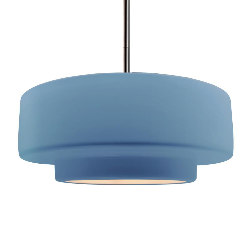 Justice Design Group RADIANCE CER-6545-SKBL-NCKL-RIGID-LED1-700 Pendant - Sky Blue