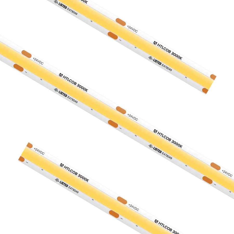 High Output COB Tape Light IP54 3000K 16.4Ft