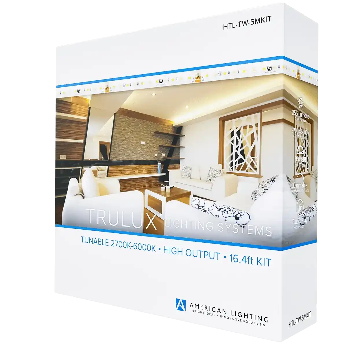 High Output Tape Light IP54 TW 5M Kit