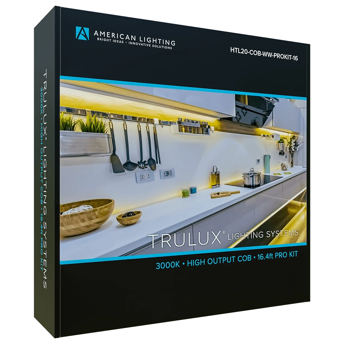 High Output COB Tape Light IP54 3000K Pro Kit 16.4Ft