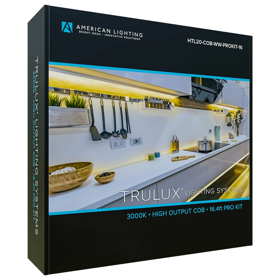 High Output COB Tape Light IP54 3000K Pro Kit 16.4Ft