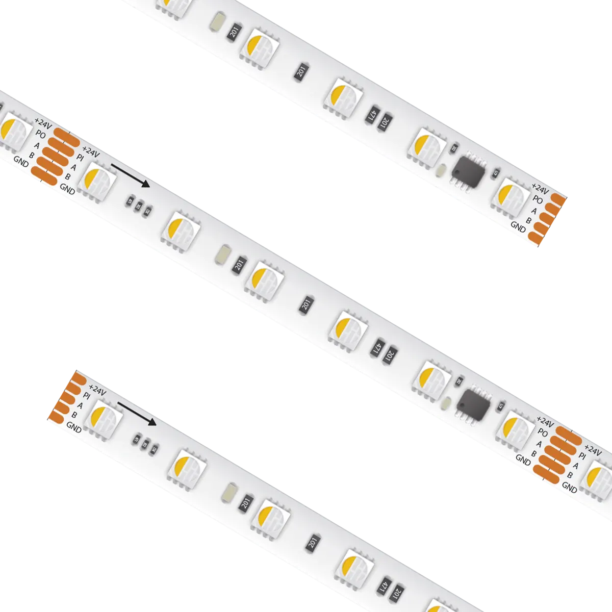 RGBW Dynamic Tape Light DMX Controlled 16.4Ft