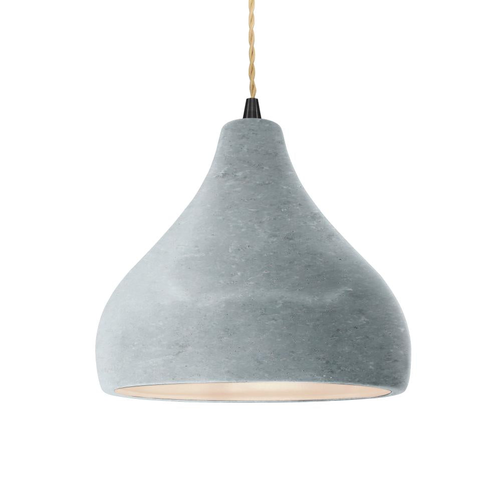 Justice Design Group RADIANCE CER-6563-CONC-MBLK-BEIG-TWST-LED1-700 Pendant - Concrete