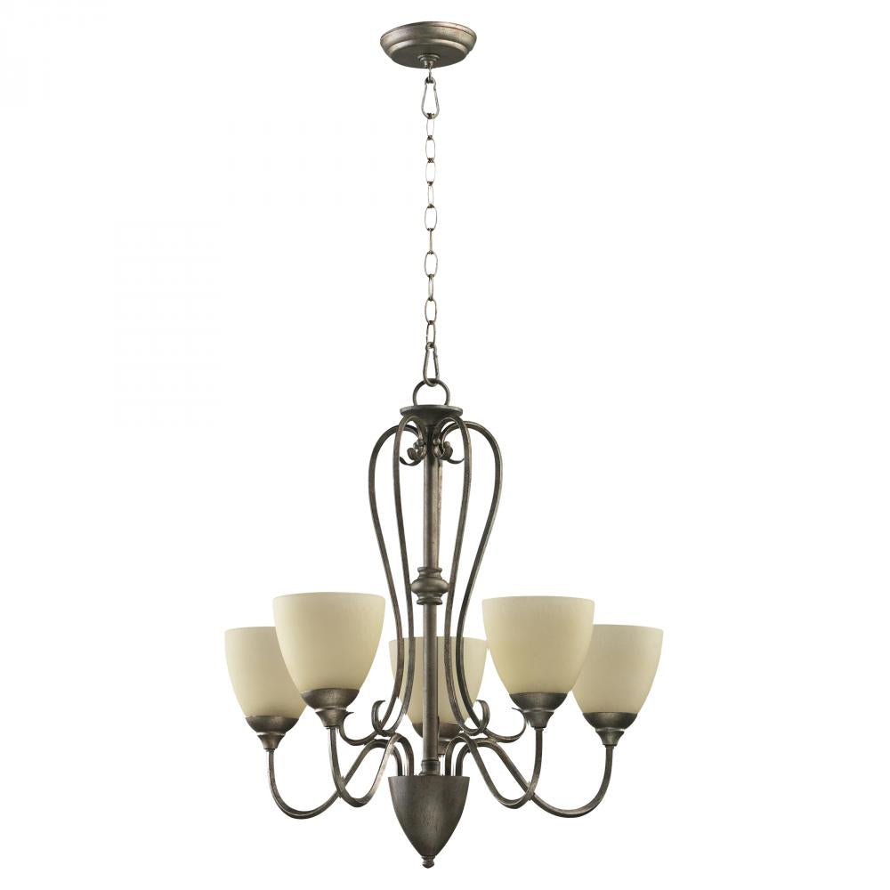 Quorum Lighting POWELL IBS-265 Chandelier - Mystic Silver