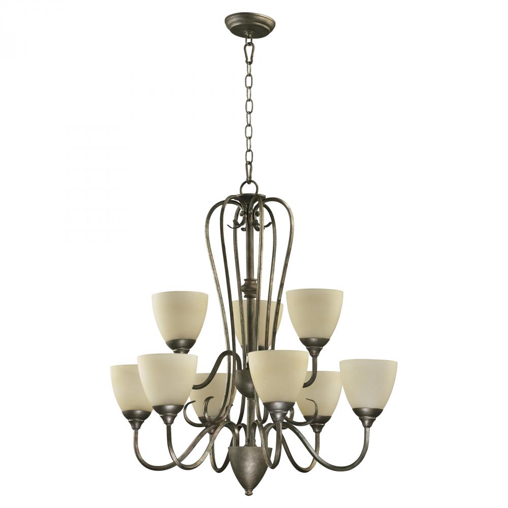 Quorum Lighting POWELL IBS-266 Chandelier - Mystic Silver