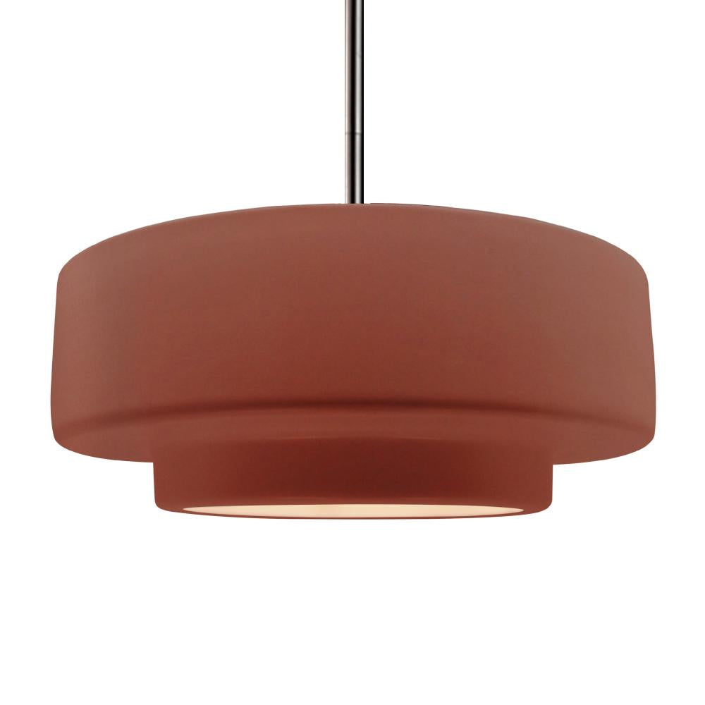 Justice Design Group RADIANCE CER-6545-CLAY-NCKL-RIGID-LED1-700 Pendant - Canyon Clay