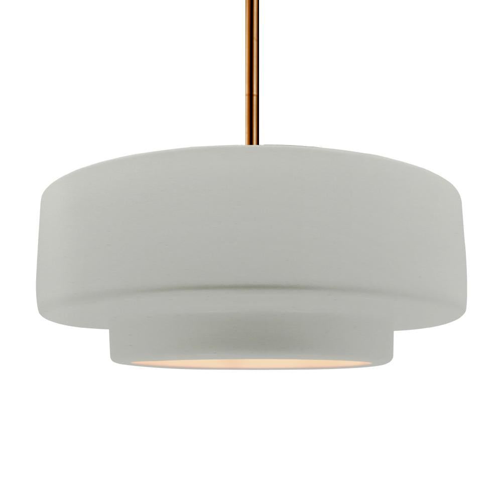 Justice Design Group RADIANCE CER-6545-MAT-BRSS-RIGID-LED1-700 Pendant - Matte White