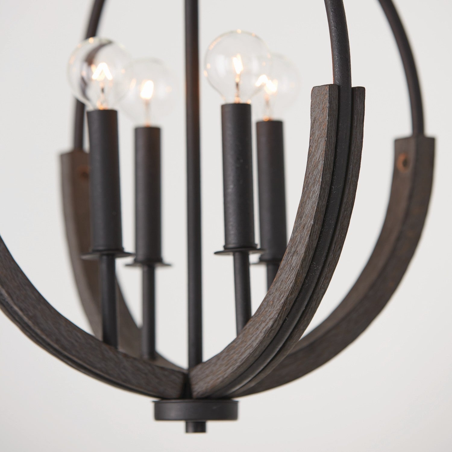 Capital Clive 347642CK Chandelier Light - Carbon Grey and Black Iron (OPEN BOX)