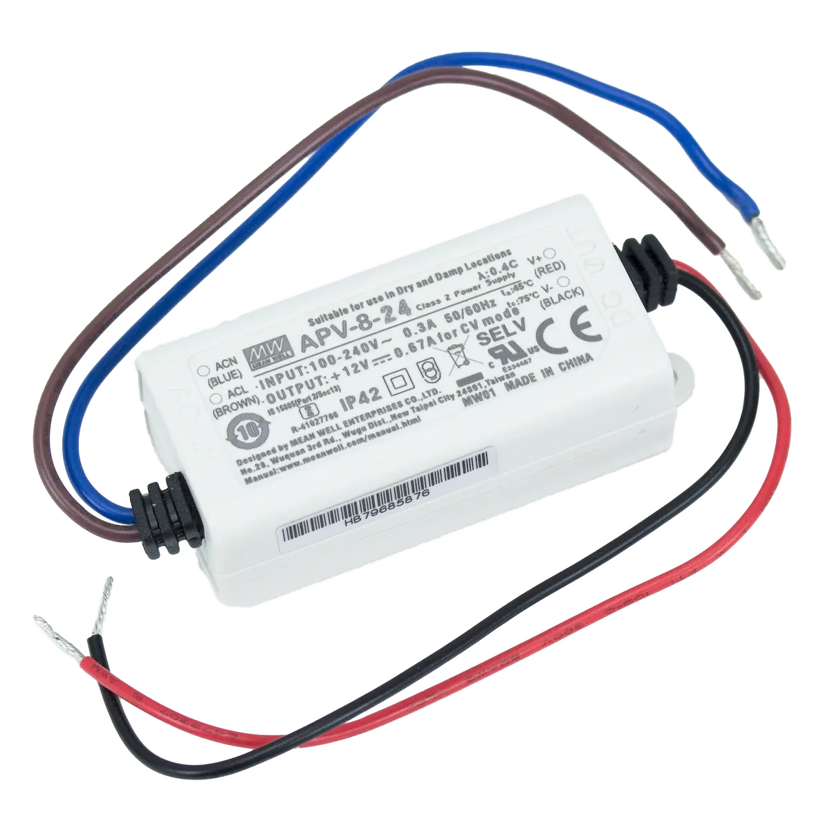 LED-DR Series Non-Dimming Driver 8 Watts 24V DC