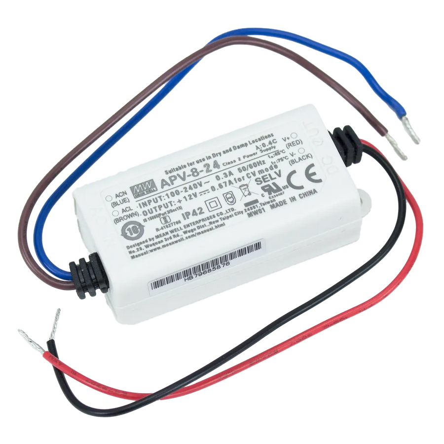 LED-DR Series Non-Dimming Driver 8 Watts 24V DC