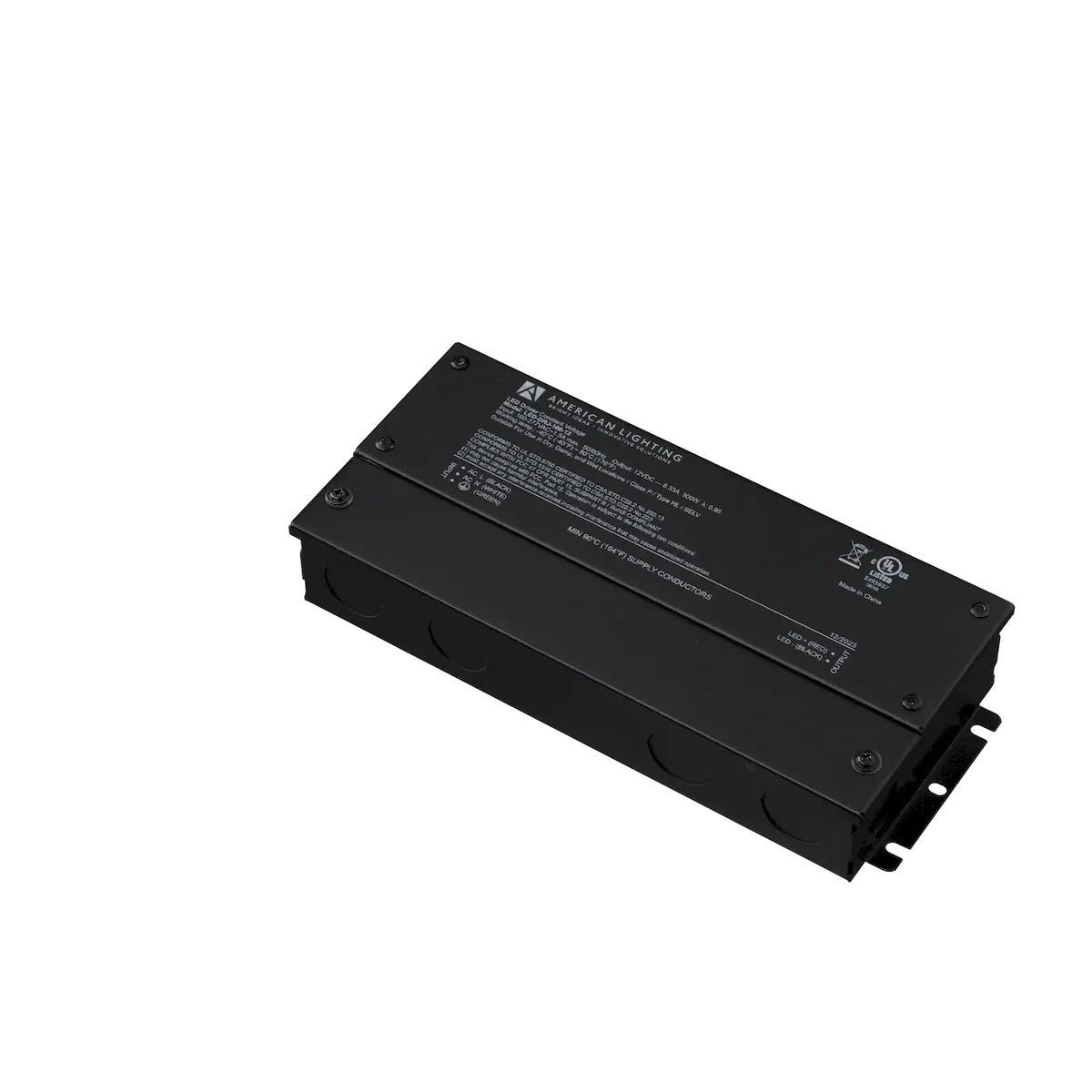 LED-DRJ Series 12V DC, 100W, Non-Dimmable LED Driver w/junction box
