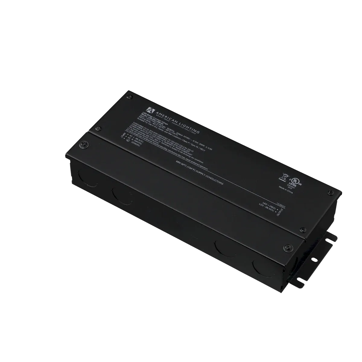LED-DRJ Series 24V DC, 200W, Non-Dimmable LED Driver w/junction box