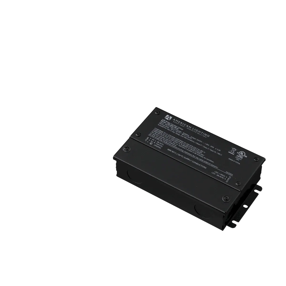 LED-DRJ Series 24V DC, 30W, Non-Dimmable LED Driver w/junction box